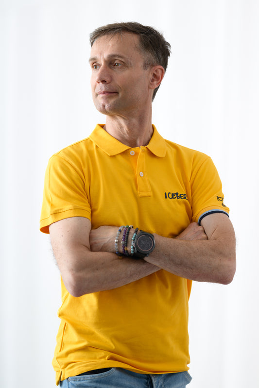 Iceberg Tricou barbati guler si maneca scurta Galben HB0006-GLB