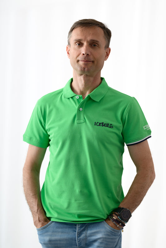 Iceberg Tricou barbati guler si maneca scurta Verde HB0006-VRD