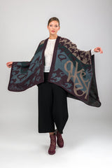 Anekke Poncho dama 41284 003 BLUE/LILA HD0033-BLLIL