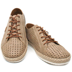 Rieker Pantofi barbati perforati B5213 64 maro nubuk IB2260-MARON