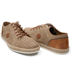 Rieker Pantofi barbati perforati B5213 64 maro nubuk IB2260-MARON