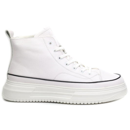 Franco Gerardo Ghete barbati sport piele naturala B22302 alb IB2468-ALB