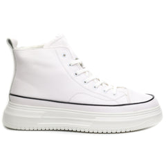 Franco Gerardo Ghete barbati sport piele naturala B22302 alb IB2468-ALB