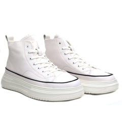 Franco Gerardo Ghete barbati sport piele naturala B22302 alb IB2468-ALB
