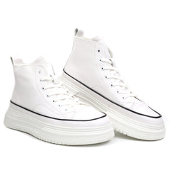 Franco Gerardo Ghete barbati sport piele naturala B22302 alb IB2468-ALB