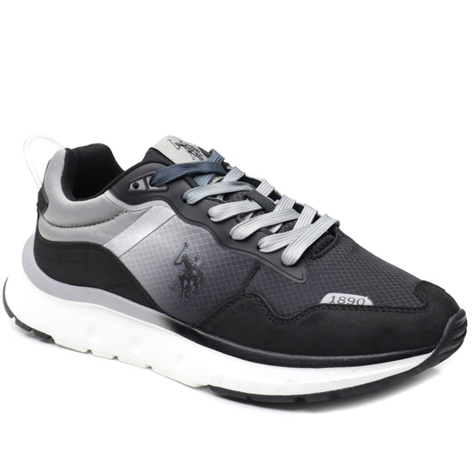 U.S. Polo Assn Snekers barbati SNIPER001M/4NH1 BLACK/LIGHT GREY IB2509-BLKLGR