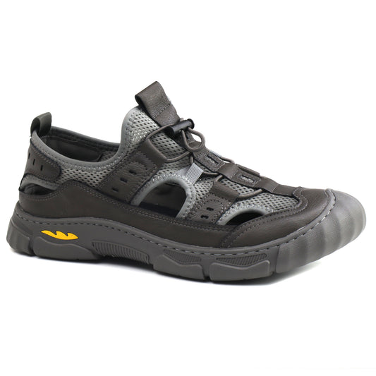 Mels Pantofi barbati decupati A93001 gri IB2655-GRI
