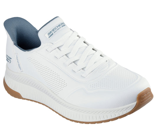 Skechers Pantofi barbati sport Slip Ins BOBS SQUAD 4 DIRECT STEP 118424 WHITE IB2680-WHT