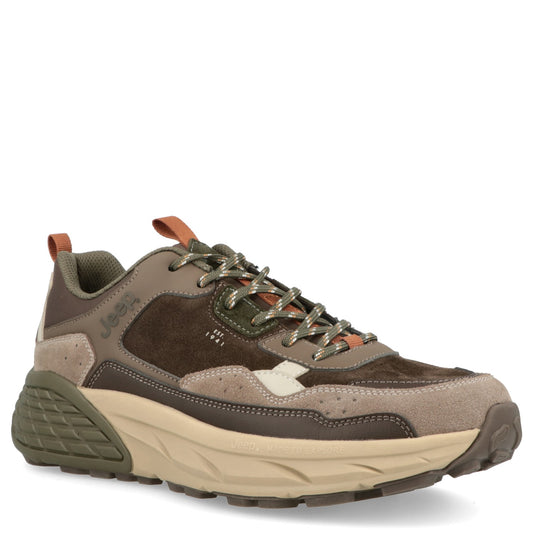 JEEP Sneakers barbati GROOVE JM52070A DARK BROWN IB2754-CDB