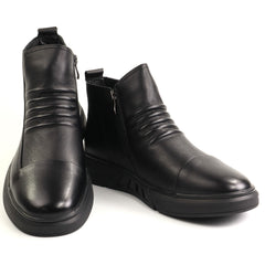 Franco Gerardo Ghete barbati piele naturala 2M72703 BLACK IB2797-BLK