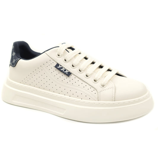 GRYXX Sneakers barbati piele naturala 7CCJ80004A 35 N WHITE/BLUE IB2811-WBL