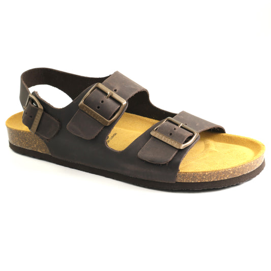 Plakton Sandale barbati piele naturala 175113 maro IB2836-MARO