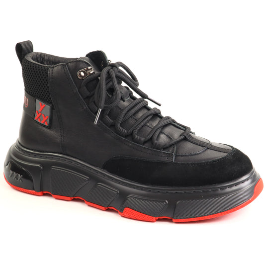 GRYXX Ghete barbati piele naturala 1JS90005 01 N negru IB2858-NG