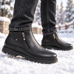 Otter Ghete barbati piele naturala 1DT90012A 01 N negru IB2874-NG