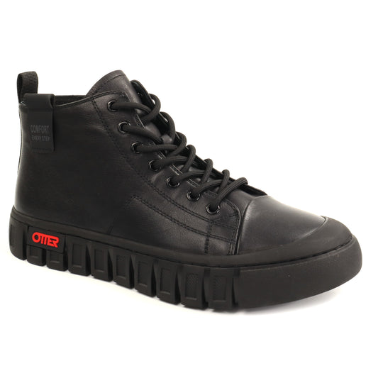Otter Ghete barbati piele naturala 1CJ90015A 01 N negru IB2883-NG