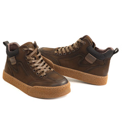 Caribu Ghete barbati piele naturala 1J290005B 02 I maro velur IB2891-MAROV