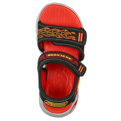 Skechers Sandale copii baieti THERMO SPLASH HEAT FLO 400109L BLACK/RED ICB0056-BKRD