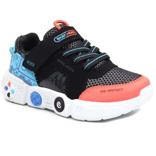 Skechers Pantofi copii baieti sport GAMTRONIX 402262N BLACK/MULTICOLOR ICB0059-BKMT