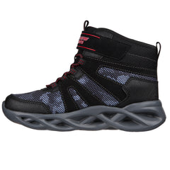 Skechers Ghete baieti TWISTED BRIGHTS ZERR 400145L BLACK/RED ICB0065-BKRD