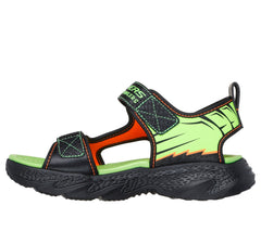 Skechers Sandale copii baieti CREATURE SPLASH BUGTACULAR 402121L BLACK/LIME ICB0092-BKLM