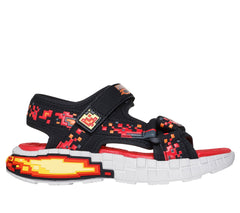 Skechers Sandale copii baieti MEGA SPLASH 4K 402161L BLACK/RED ICB0093-BKRD