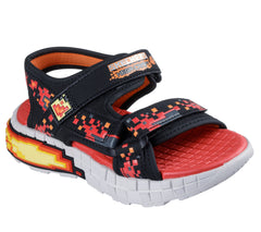 Skechers Sandale copii baieti MEGA SPLASH 4K 402161L BLACK/RED ICB0093-BKRD