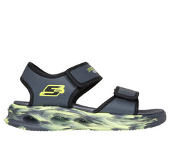 Skechers Sandale copii baieti S LIGHTS SOLA GLOW SANDAL FUS 407032L CHARCOAL/BLACK ICB0094-CCBK