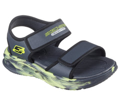 Skechers Sandale copii baieti S LIGHTS SOLA GLOW SANDAL FUS 407032L CHARCOAL/BLACK ICB0094-CCBK