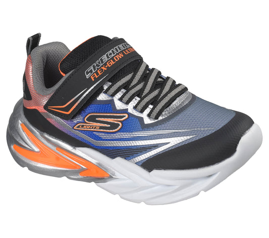 Skechers Pantofi copii baieti sport FLEX GLOW ULTRA 400139L BLACK/SILVER ICB0100-BKSL