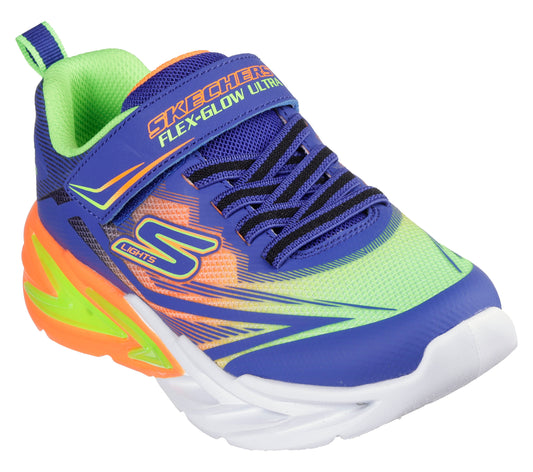 Skechers Pantofi copii baieti sport FLEX GLOW ULTRA 400139L BLUE/MULTICOLOR ICB0100-BLMT