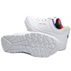 Skechers Pantofi copii fete sport Uno Lite 310456L WHITE/MULTICOLOR ICF0074-WMLT