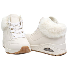 Skechers Ghete copii fete Uno Fall Air 310539L NATURAL ICF0077-NAT