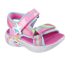 Skechers Sandale copii fete UNICORN DREAMS SANDAL DREAMY 303107N PINK/MULTICOLOR ICF0121-PKMT