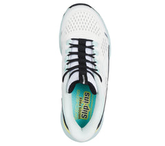 Skechers Pantofi copii fete sport GLIDE STEP VISTA LANE 303654L WHITE/BLACK/TURQOISE ICF0127-WBTQ