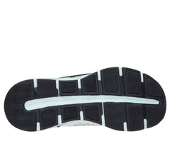 Skechers Pantofi copii fete sport GLIDE STEP VISTA LANE 303654L WHITE/BLACK/TURQOISE ICF0127-WBTQ