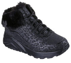 Skechers Ghete copii fete UNO LITE COZY LEOPARD 310362L BBK ICF0135-BBK