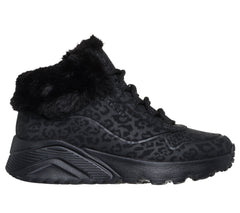 Skechers Ghete copii fete UNO LITE COZY LEOPARD 310362L BBK ICF0135-BBK