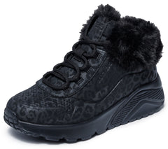 Skechers Ghete copii fete UNO LITE COZY LEOPARD 310362L BBK ICF0135-BBK