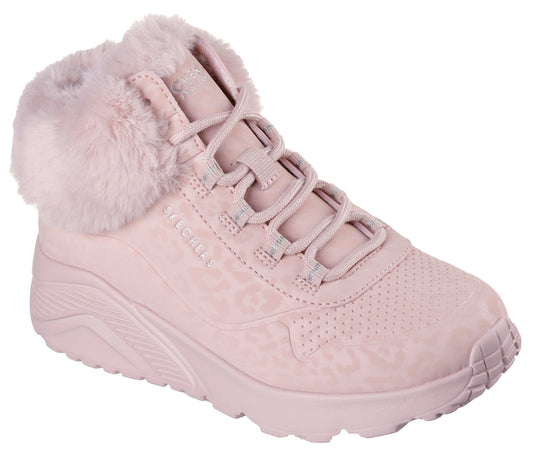 Skechers Ghete copii fete UNO LITE COZY LEOPARD 310362L BLUSH ICF0135-BLSH