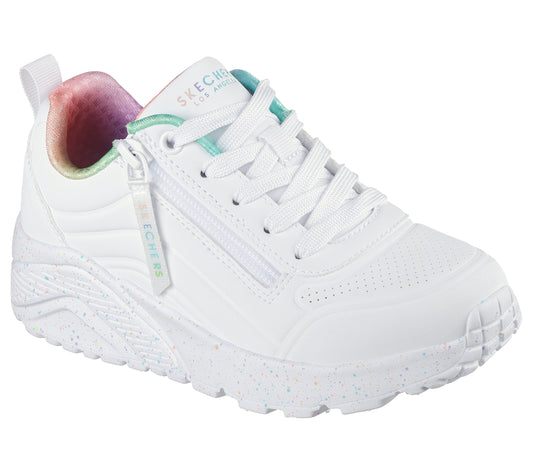 Skechers Pantofi copii fete sport UNO LITE VIVID SPLASH 310370L WHITE/MULTICOLOR ICF0141-WMLT