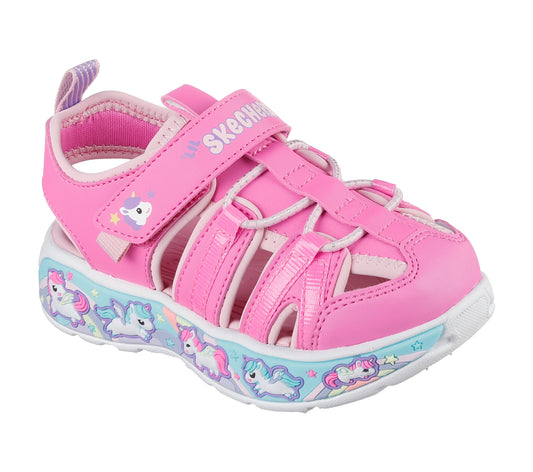 Skechers Sandale copii fete PLAY SCENE SPLASH CUTE CREW 303162N PINK/LIGHT PINK ICF0149-PKLP
