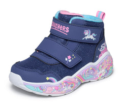 Skechers Ghete copii fete PLAY SCENE 303163N NAVY/MULTICOLOR NVMT ICF0156-NVMT
