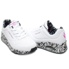 Skechers Pantofi dama sport 155506 cu talpa negru/alb alb ID2812-ALB