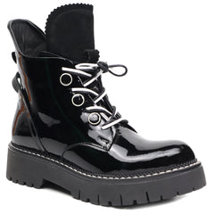 Pemla Ghete dama D15 40311 alb negru lac ID3122-NGL