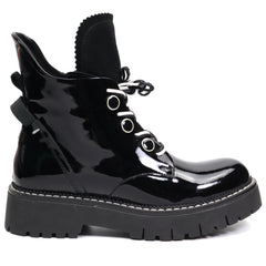 Pemla Ghete dama D15 40311 alb negru lac ID3122-NGL