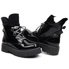 Pemla Ghete dama D15 40311 alb negru lac ID3122-NGL