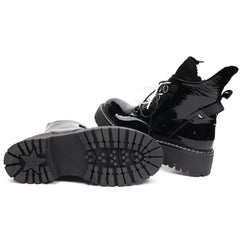 Pemla Ghete dama D15 40311 alb negru lac ID3122-NGL