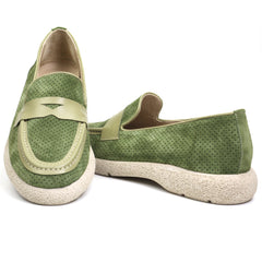 Anna Viotti Pantofi dama D12 221 verde nubuk ID3302-VRDN
