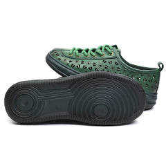 Formazione Pantofi dama perforati 98088 verde ID3394-VRD