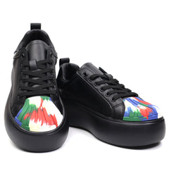 Franco Gerardo Pantofi dama 88135 negru+multicolor ID3607-NG.MCL